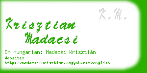 krisztian madacsi business card